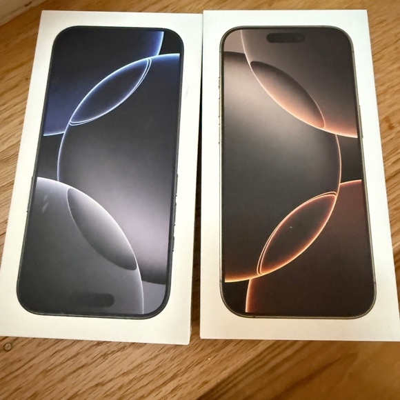 Bundle of 2 Apple IPhone 16Pro Midnight and Gold EMPTY boxes - Picture 1 of 4